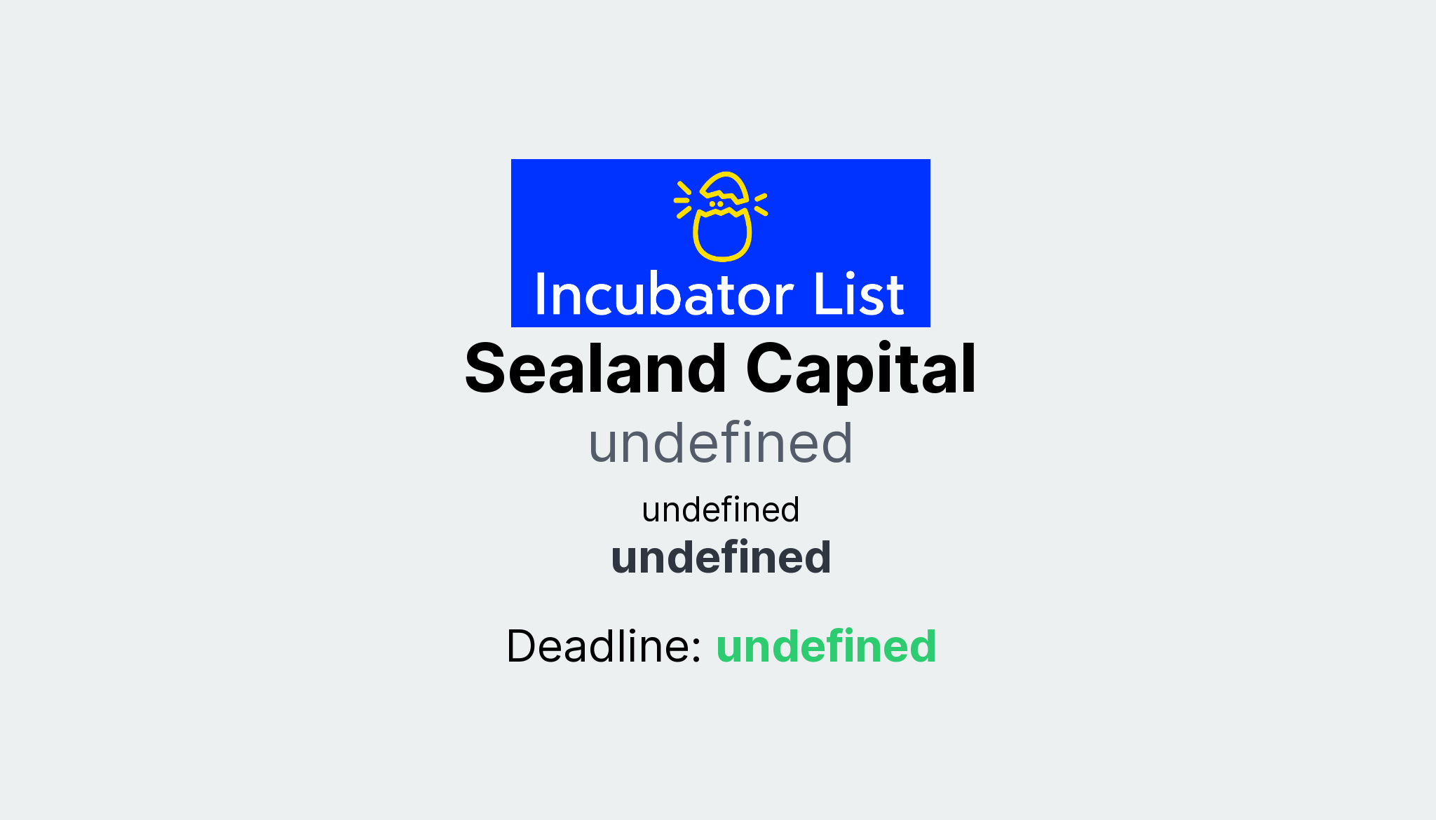 Sealand Capital Key Information